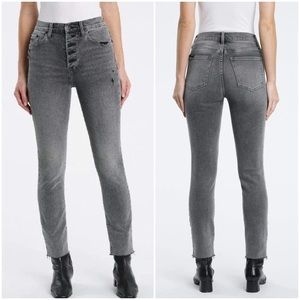Pistola Cara Misguided High Rise Vintage Skinny Washed Black Jeans